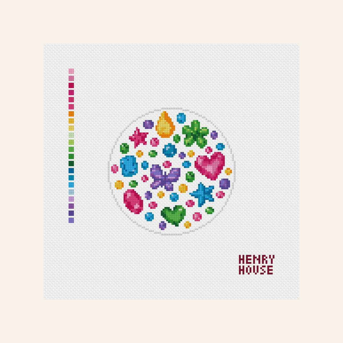 Sticker Gem Round